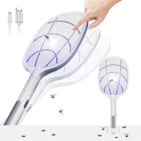 img 4 attached to 🦟 Weidace Bug Zapper 2 in 1: Powerful Electric Mosquito Swatter &amp; Mosquito Lamp with 3000 Volt Advanced Fly Killer | USB Rechargeable LED Purple Light Trap for Mosquitoes | Enhanced Safety with 3-Layer Mesh Design