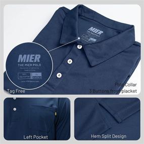 img 2 attached to MIER Collared T Shirts Performance Polyester Men's Clothing for T-Shirts & Tanks