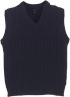 🧥 gioberti boys' soft 100% cotton v-neck cable knit sweater vest logo