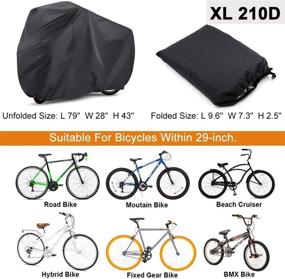 img 2 attached to EUGO Outdoor Waterproof Bike Cover for 2 or 3 Bikes - XL XXL Oxford Fabric Rain Sun UV Dust Wind Proof, Ideal for Mountain, Road, and Electric Bicycles