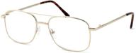 🕶️ calabria 8151 men's metal aviator reading glasses: lightweight & comfortable logo