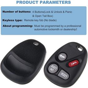 img 2 attached to 🔑 ECCPP Keyless Entry Remote Key Fob Replacement for Buick, Chevy Silverado, GMC, Pontiac, Saturn, Oldsmobile, Cadillac Escalade Series ABO1502T 16245100 16207901: Find Your Perfect Remote Replacement