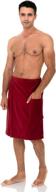 🚿 towelselections men's adjustable cotton velour shower & bath body cover up robe - ultimate wrap for total comfort logo