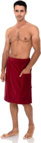 img 4 attached to 🚿 TowelSelections Men's Adjustable Cotton Velour Shower & Bath Body Cover Up Robe - Ultimate Wrap for Total Comfort