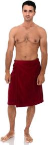 img 2 attached to 🚿 TowelSelections Men's Adjustable Cotton Velour Shower & Bath Body Cover Up Robe - Ultimate Wrap for Total Comfort