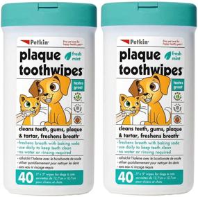 img 4 attached to 🐶 Natural Formula Petkin Plaque Toothwipes - Fresh Mint Wipes for Dental Care, Fresh Breath & Healthy Teeth - Convenient & Easy to Use Oral Care Wipes for Dogs, Cats, Puppies & Kittens