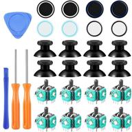🎮 complete xbox one repair kit: 28 pieces analog joystick thumbstick silicone cap cover with t6 t8 torx screwdriver and 3d joysticks - including 8 thumbstick caps & silicone cap covers logo
