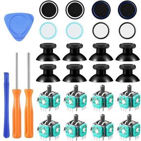 img 4 attached to 🎮 Complete Xbox One Repair Kit: 28 Pieces Analog Joystick Thumbstick Silicone Cap Cover with T6 T8 Torx Screwdriver and 3D Joysticks - Including 8 Thumbstick Caps & Silicone Cap Covers