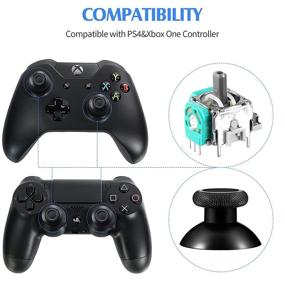 img 3 attached to 🎮 Complete Xbox One Repair Kit: 28 Pieces Analog Joystick Thumbstick Silicone Cap Cover with T6 T8 Torx Screwdriver and 3D Joysticks - Including 8 Thumbstick Caps & Silicone Cap Covers
