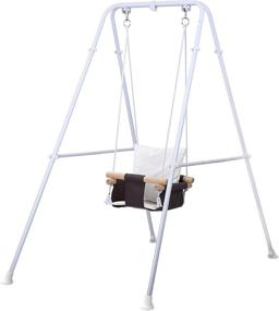 img 4 attached to Toddler Outdoor Cushion Swingset Toddlers