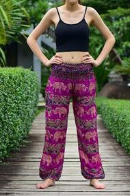 img 3 attached to 👧 Bohotusk Bohemian Girls Harem Elasticated Clothing: Trendy Pants & Capris for Fashionable Girls