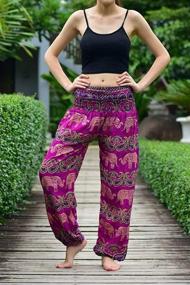 img 1 attached to 👧 Bohotusk Bohemian Girls Harem Elasticated Clothing: Trendy Pants & Capris for Fashionable Girls