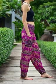 img 2 attached to 👧 Bohotusk Bohemian Girls Harem Elasticated Clothing: Trendy Pants & Capris for Fashionable Girls
