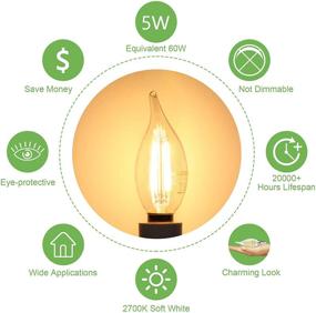 img 3 attached to 💡 Улучшите свое пространство с люстрой LANGREE, эквивалентной канделябру: не регулируемая яркость, промышленное электрическое чудо