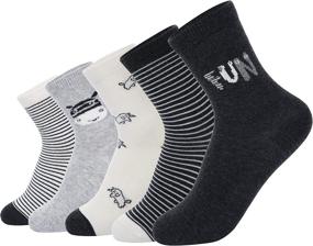 img 4 attached to 🧦 Premium Athletic Socks for Toddlers: Pack of 5 Pairs for Boys and Girls