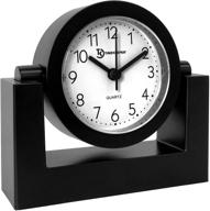 ⏰ tk6851 swivel desktop timekeeper clock – black frame with white face – ideal for desk, shelf, and tabletop logo