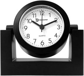 img 2 attached to ⏰ TK6851 Swivel Desktop Timekeeper Clock – Black Frame with White Face – Ideal for Desk, Shelf, and Tabletop