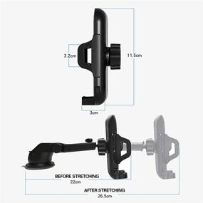 img 2 attached to 📱 Versatile Phone Mount for iPhone 11 Pro XS Max X XR 8 Plus Samsung Galaxy S20 S10 S9 S8 Note 10 & More - Secure Car Dashboard and Windshield Holder