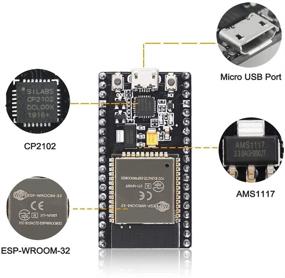 img 1 attached to 🔌 KeeYees разработка печатной платы микроконтроллера ESP-WROOM-32 с двухъядерным модулем беспроводной связи WLAN WiFi + Bluetooth 2 в 1 - Набор из 2 штук для Arduino