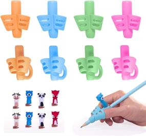 img 4 attached to 🖍 Letdrowy Pencil Grips: Essential Handwriting Aid for Kids, Toddlers, Preschoolers - 16 Pack