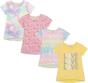 img 4 attached to 👚 4-Piece Stylish T-Shirt Girls' Summer Fashion Clothing, Tops, Tees & Blouses