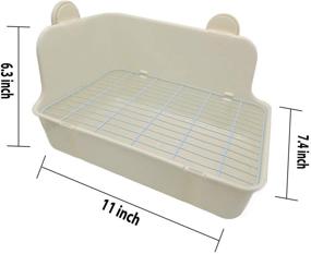 img 3 attached to 🐇 Premium Corner Rabbit Litter Box: Ideal Bedding & Pet Toilet for Small Animals - Rabbit, Guinea Pig, Chinchilla, Ferret & More! (11.02 Inches)