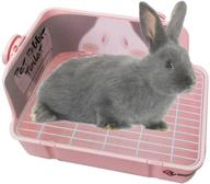 🐇 premium corner rabbit litter box: ideal bedding & pet toilet for small animals - rabbit, guinea pig, chinchilla, ferret & more! (11.02 inches) logo