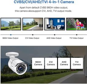 img 2 attached to ZOSI 1080p 2.0MP 4-in-1 Indoor Outdoor Surveillance Bullet Camera - TVI/CVI/AHD/CVBS, 120ft Night Vision, Aluminum Metal Housing, Compatible with 960H, 720P, 1080P, 5MP, 4K Analog CCTV DVR (White)