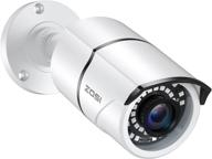 zosi 1080p 2.0mp 4-in-1 indoor outdoor surveillance bullet camera - tvi/cvi/ahd/cvbs, 120ft night vision, aluminum metal housing, compatible with 960h, 720p, 1080p, 5mp, 4k analog cctv dvr (white) logo