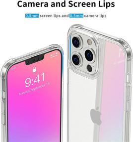 img 1 attached to 📱 WRJ iPhone 13 Pro Max Case - Zero Fingerprints 9H Matte Glass Back, Anti-Scratch Shockproof, Crystal Clear Phone Case with Non-Yellowing Finish - Slim Thin Design