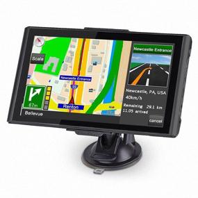img 4 attached to 🗺️ Latest 2021 Map 7-inch Touch Screen Car GPS: GPS Navigation for Car with Voice Turn Direction Guidance, Speed & Red Light Warning, North America Lifetime Map and Free Updates