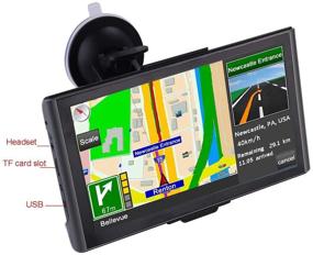 img 1 attached to 🗺️ Latest 2021 Map 7-inch Touch Screen Car GPS: GPS Navigation for Car with Voice Turn Direction Guidance, Speed & Red Light Warning, North America Lifetime Map and Free Updates