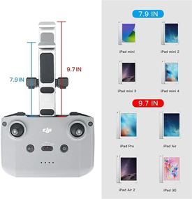 img 2 attached to 📱 RCstyle DJI Mavic Mini 2/Air 2S Tablet Clip Mount: Aluminum Alloy Remote Controller Holder for Mavic Air 2 Drone Controllers - Adjustable Stand Accessory, Compatible with 7.9-10'' Tablets