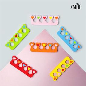 img 3 attached to 🦶 24-Piece ZMOI Premium Colorful Heart Toe Separators - Cute Design for Kids - Super Soft & Durable