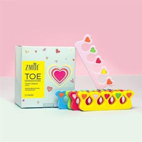 img 1 attached to 🦶 24-Piece ZMOI Premium Colorful Heart Toe Separators - Cute Design for Kids - Super Soft & Durable