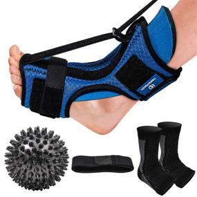 img 4 attached to 👣 Ultimate Foot Brace for Plantar Fasciitis Night Splint – Premium Orthotic Socks for Both Feet – Effective Pain Relief – Ideal for Achilles Tendonitis – Innovative 5D Mesh – Skin-Friendly and Enduring