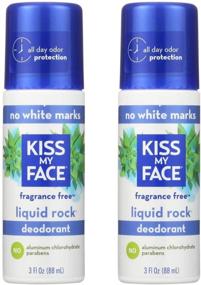 img 1 attached to 🌿 Kiss My Face Paraben Free Liquid Rock Roll-On Deodorant, Fragrance Free - 3 oz - 2 pk: All-Natural Odor Protection in Convenient Roll-On Form