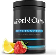 blackmarket adrenolyn - stimulant-free nitric oxide booster powder preworkout - 25 servings of strawberry lemonade flavor - non-stim pre-workout supplement logo