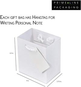 img 1 attached to 🎁 Versatile pack of 12 Extra Small White Gift Bags for Birthdays, Parties, Showers, Weddings - 4x2.75x4.5 inches