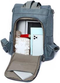 img 1 attached to 🎒 Стильный кожаный плечевой рюкзак - женские сумки-письмовые, кошельки и сумки