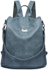 img 4 attached to 🎒 Stylish Leather Shoulder Backpack - Women's Satchel Handbags, Wallets & Satchels