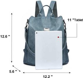 img 2 attached to 🎒 Стильный кожаный плечевой рюкзак - женские сумки-письмовые, кошельки и сумки