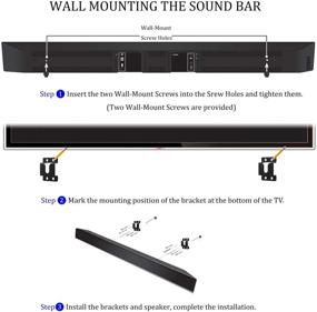 img 3 attached to Кронштейн для настенного крепления Vizio Soundbar с винтом для S3820W-CO, S3821-CO, S2920W-CO, SB3820-C6.