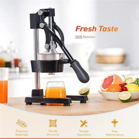 img 3 attached to CO-Z Hand Press Juicer Machine: Manual Orange Juicer for Citrus Juice, Commercial Lemon Squeezer and Orange Crusher, Easy to Clean, Black