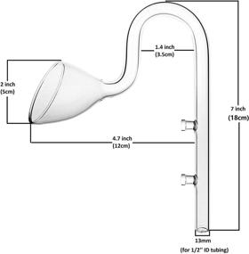 img 3 attached to JARDLI Стеклянная трубка для воды Lily Pipe Outflow - Улучшите свой аквариумный растительный резервуар с помощью передовой SEO