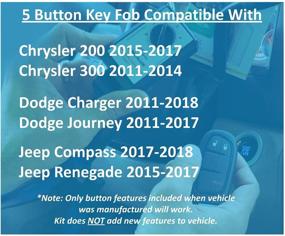 img 2 attached to 🔑 Удобные автомобильные ключи Express Simple Key 5-Button Remote для Chrysler Dodge Jeep с удобным инструментом парного подключения