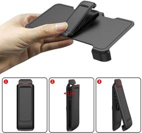 img 3 attached to Premium Replacement Holster Belt Clip for Samsung Galaxy A21 Case - 2 Pack Protective Belt Clip Holsters for A21 Cover - Black Belt Clip (Not for Stand Alone Use)