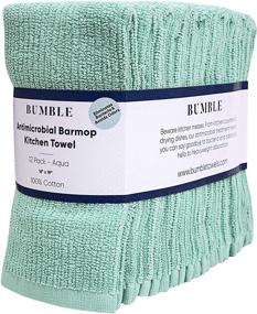 img 2 attached to 🔶 Bumble 12-Pack Barmop Kitchen Towels: Premium Super Absorbent 16” x 19” Cotton Hand Towels