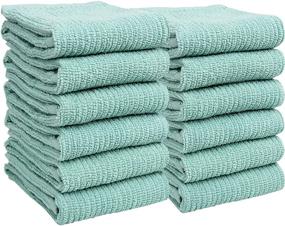 img 3 attached to 🔶 Bumble 12-Pack Barmop Kitchen Towels: Premium Super Absorbent 16” x 19” Cotton Hand Towels