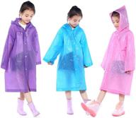 🌧️ three-pack of nyicey kids rain ponchos: portable and reusable emergency raincoats for 6-12 years old ideal for camping, hiking, traveling, and backpacking логотип